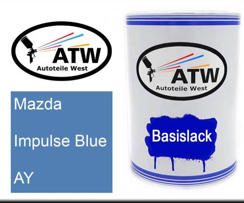 Mazda, Impulse Blue, AY: 500ml Lackdose, von ATW Autoteile West.